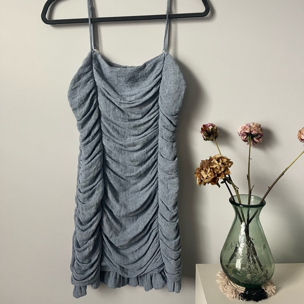 Ruched polka dot Dress